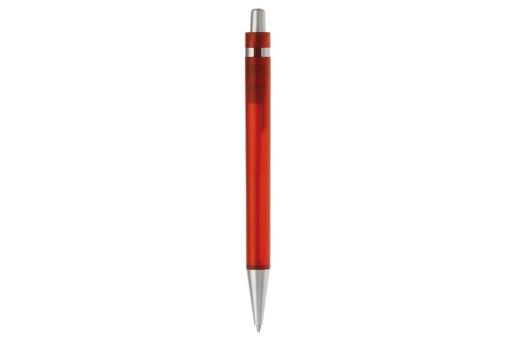 Ball pen Antarctica metal clip Transparent red