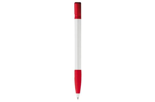 Nash ball pen rubber grip hardcolour White/red