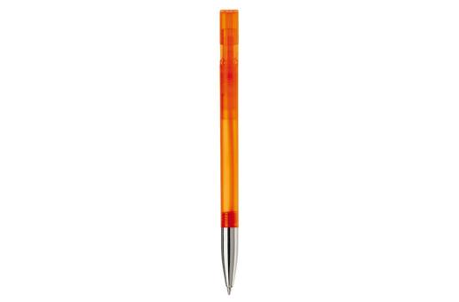 Kugelschreiber Nash Transparent mit Metallspitze Transparent orange