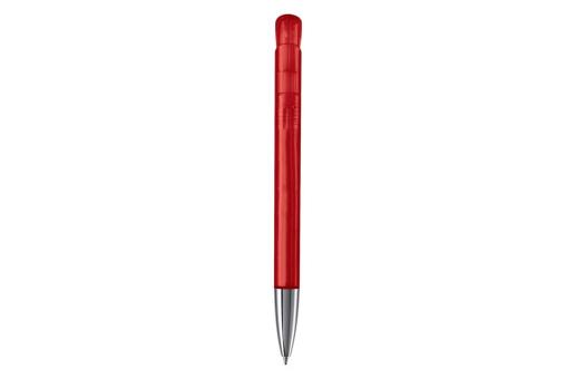 Ball pen Atlas transparent metal tip Transparent red