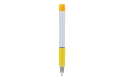 Ball pen Hawaii with tri-colour highlighter White/yellow