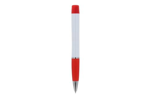 Ball pen Hawaii with tri-colour highlighter White/red