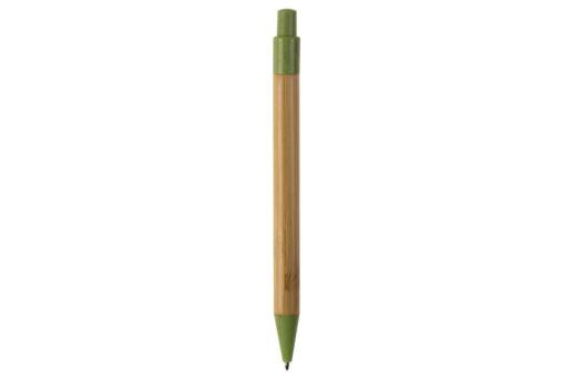 Ball pen bamboo with wheatstraw Green