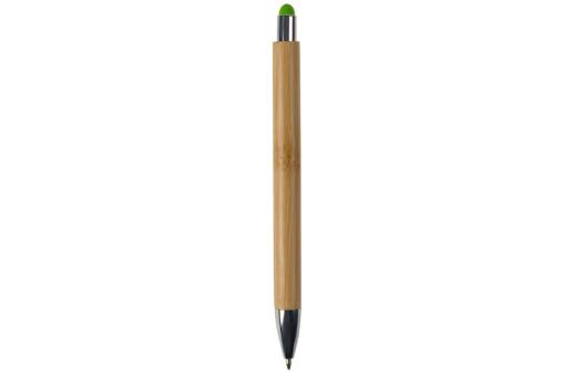 Ball pen New York bamboo with stylus Green