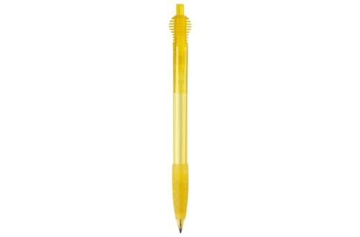 Cosmo ball pen transparent rubber round clip Transparent yellow