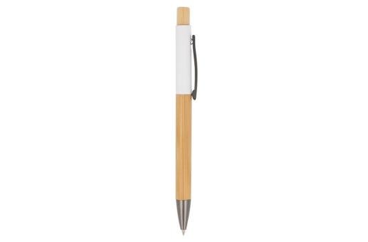 Ball pen Madrid bamboo White