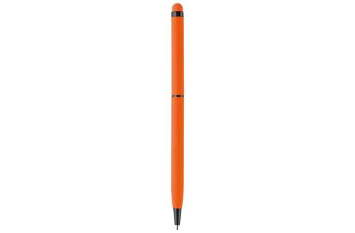 Kugelschreiber Stylus Metall gummiert Orange