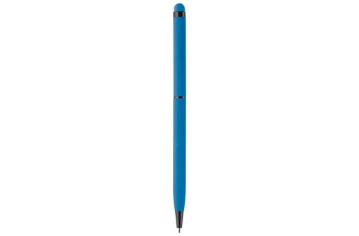 Kugelschreiber Stylus Metall gummiert Blau