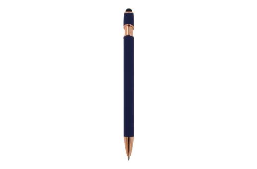 Ball pen Paris Deluxe Metal Rubberised Dark blue