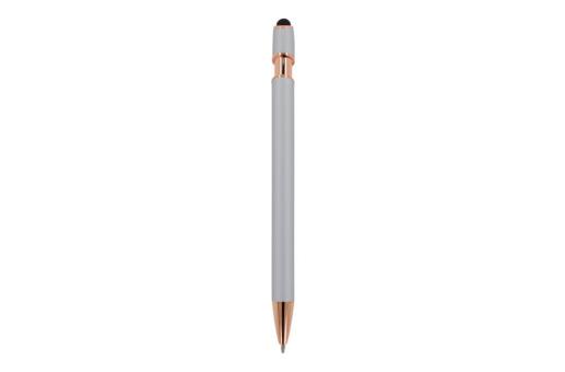 Ball pen Paris Deluxe Metal Rubberised Silver