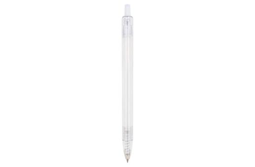 Ball pen ocean bound paper clip, white White,transparent