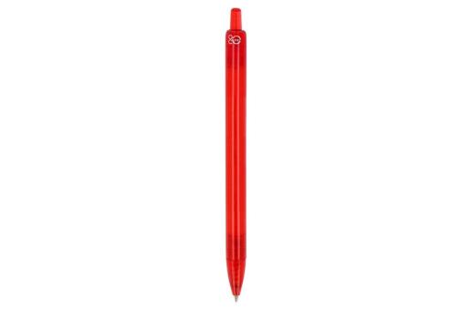 Ball pen ocean bound paper clip Transparent red