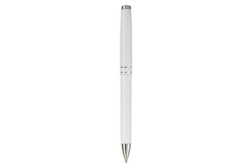 Ball pen metal 2 stripes White