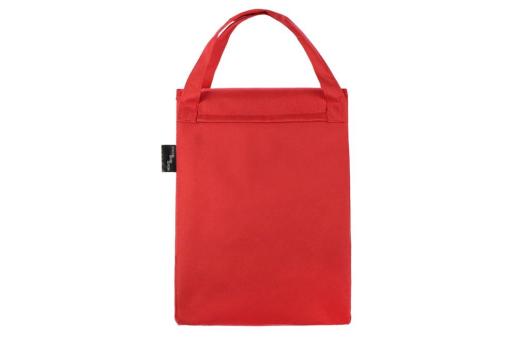 Gefaltete Kühltasche und Picknickmatte Rot