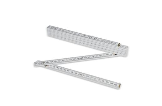 Folding ruler wood 2m Made in EU White