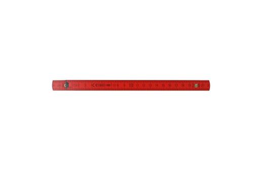 Zollstock Holz 2m Premium lackiert Rot