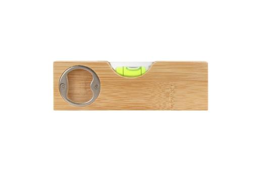 Bottle opener spirit level bamboo Nature