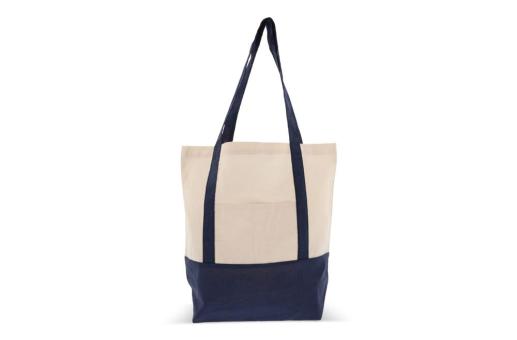 Shopping bag OEKO-TEX® cotton 140g/m² 40x10x35cm Dark blue