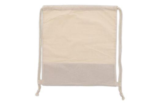 Drawstring bag Cork with cotton cords 38x41cm Ecru