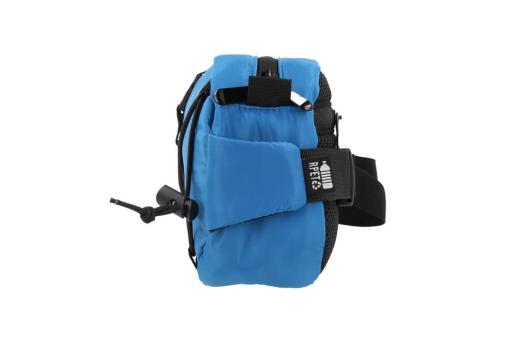 Crossbody bag R-PET with drawcord Aztec blue