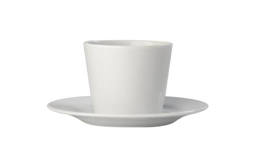 Tasse mit Untertasse Milano 160ml Weiß