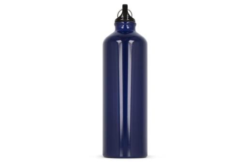 Water bottle aluminum with carabiner 750ml Dark blue