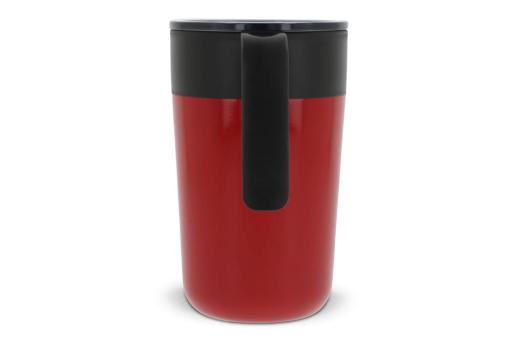 Double walled coffee mug 400ml Dark red