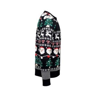 SHAMIS Weihnachts-LED-Pullover S/M Schwarz