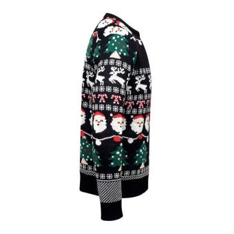 SHAMIS LARGE Weihnachts-LED-Pullover L/XL Schwarz