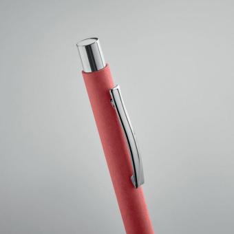 OLYMPIA Recycled paper push ball pen Red