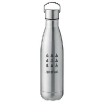 MANOA Double wall bottle 500 ml Flat silver