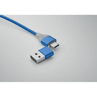 BLUE 4 in 1 charging cable type C Bright royal