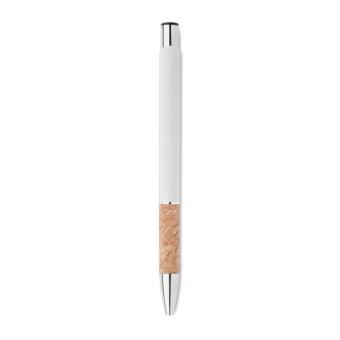 VERIA Push button aluminium pen White