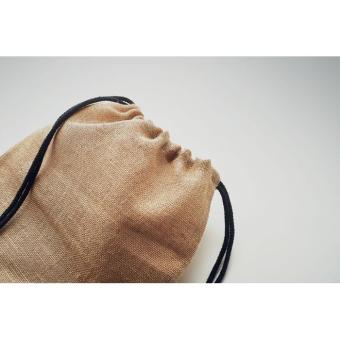 FUKURO Jute drawstring bag Black