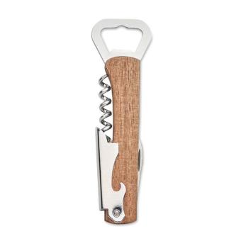 WOOL 3 in 1 bamboo bottle opener Timber