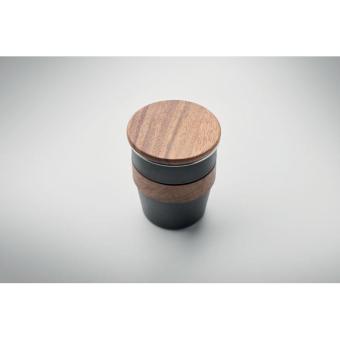 WALNUT Single wall tumbler 350 ml Black