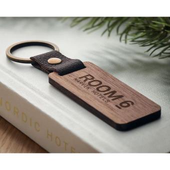 NAWKEY Key ring in walnut and PU Timber