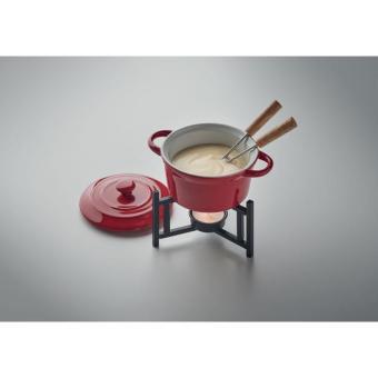 BIG KASE Keramik-Fondue-Set 300 ml Rot