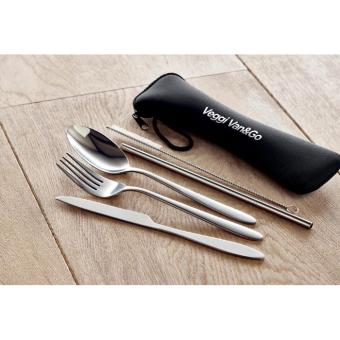 5 SERVICE Cutlery set stainless steel Black