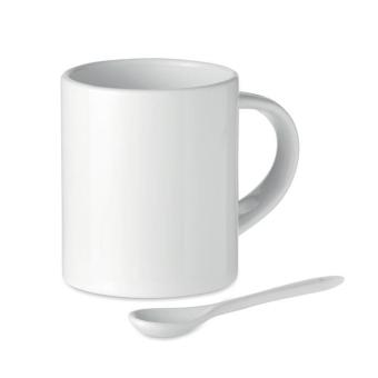 SUBLIM SPOON Ceramic sublimation mug 300 ml White