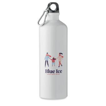 MOSS LARGE Aluminium bottle 1L White