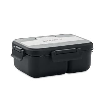 MAKAN Lunch box with cutlery in PP Black