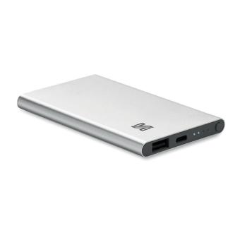 POWERFLAT C 4000 mAh Power Bank Type C Flat silver