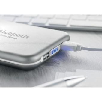 SOLARFLAT 4000 mAH solar powerbank Flat silver