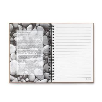 PIEDRA Mineral paper notebook 70 line Green