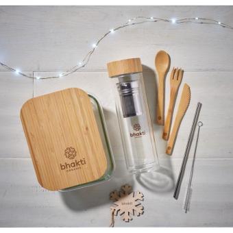 TUNDRA LUNCHBOX Glass lunchbox with bamboo lid Transparent