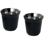 Duo 80 ml RCS certified stainless steel espresso cup set Black