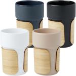 Fika 340 ml tumbler with bamboo sleeve Black