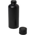 Trinity 600 ml RCS certified recycled aluminium water bottle with RPET lid Black