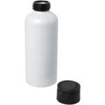 Trinity 600 ml RCS-zertifizierte Wasserflasche aus recyceltem Aluminium mit RPET-Deckel Weiß